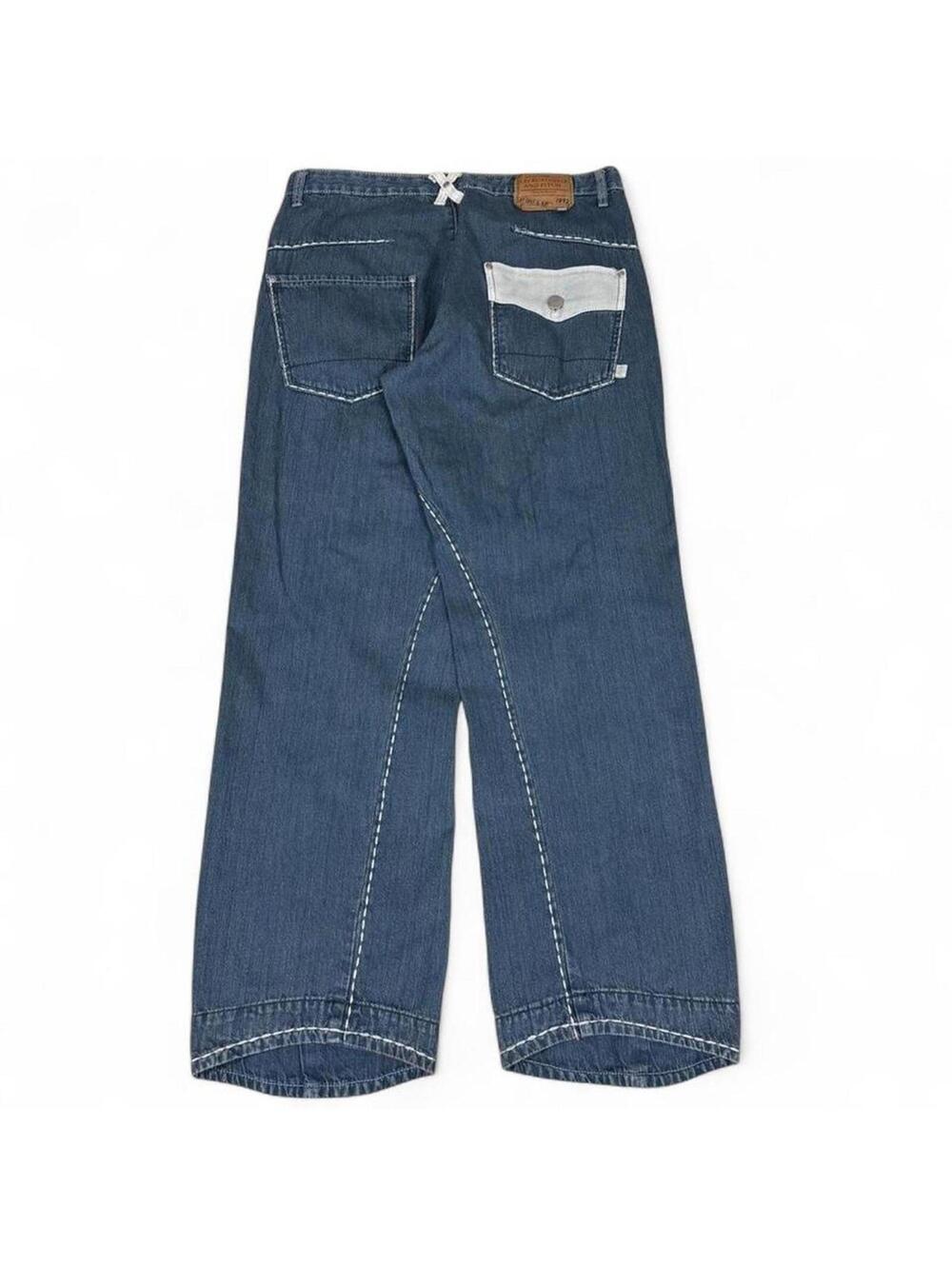 Vintage Abercrombie & Fitch unique stiching denim jeans